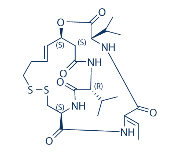 Romidepsin (FK228, Depsipeptide)结构式