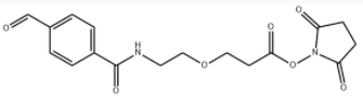 Ald-Ph-amido-PEG1-C2-NHS ester结构式